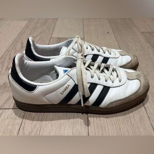 Adidas Samba White and Black Sneakers